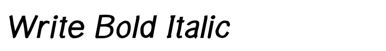 Write Bold Italic